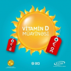 D vitamini analizinə 50 faiz endirim
